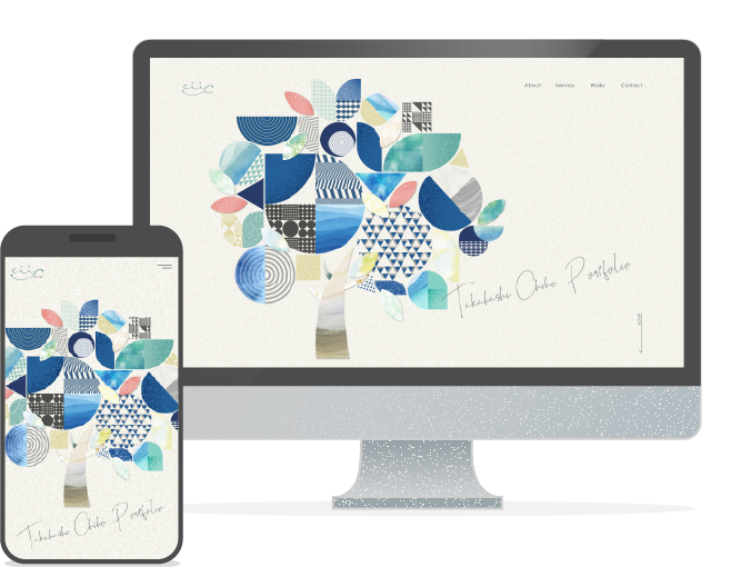 たかはしちほ ポートフォリオ モックアップ